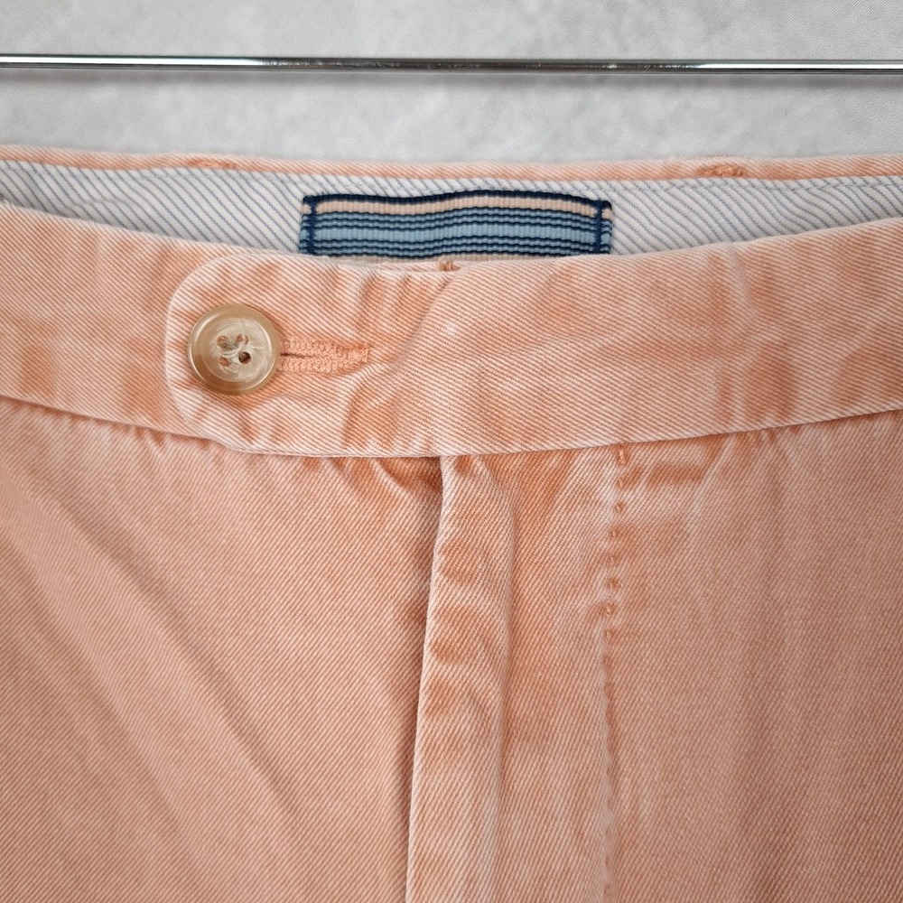 Peter Millar Shorts Mens 34/35 Orange Pima Cotton Chino 8" Myopia Hunt Club Fox - Picture 3 of 15